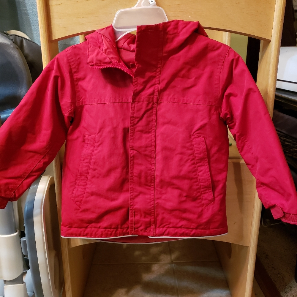 Lands End red hooded winter jacket